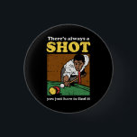 Billiard Snooker Retro 3 Cm Round Badge<br><div class="desc">Billiards is sport. Cool billiards motif for billiard players and billiard fans.</div>