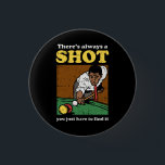 Billiard Snooker Retro 3 Cm Round Badge<br><div class="desc">Billiards is sport. Cool billiards motif for billiard players and billiard fans.</div>