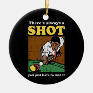Billiard Snooker Retro Ceramic Tree Decoration