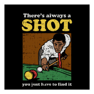 Billiard Snooker Retro Poster