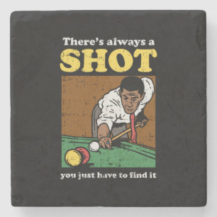 Billiard Snooker Retro Stone Coaster