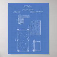 Billiard table cushion 1856 Patent Art - Blueprint