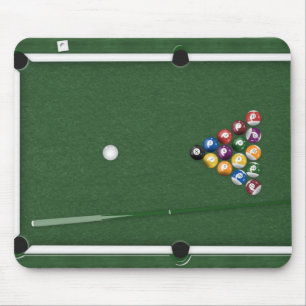 billiard table with pool balls mouse mat