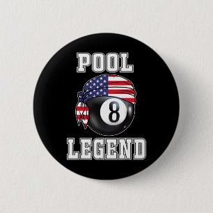Billiard Team 8 Ll Pool Game Player Gifts For Pool 6 Cm Round Badge