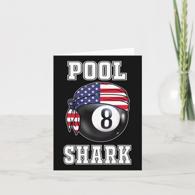 Billiard Team 8 Ll Pool Game Player Gifts For Pool Card (Front)