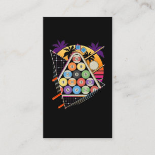 Billiard Vaporwave 80s 90s Snooker Pool Player Business Card
