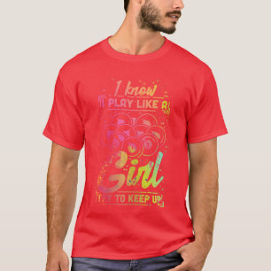 Billiard Women Funny Gifteam Play Like a Girl Bill T-Shirt