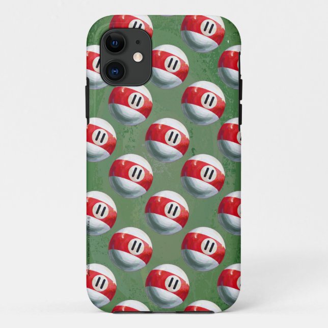 Billiards 11 Ball Pattern Case-Mate iPhone Case (Back)