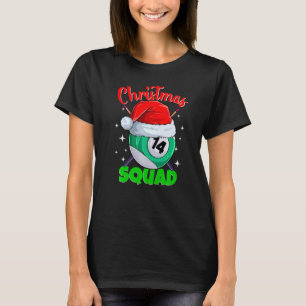 Billiards 14 Ball Christmas Squad Pool Balls Billi T-Shirt