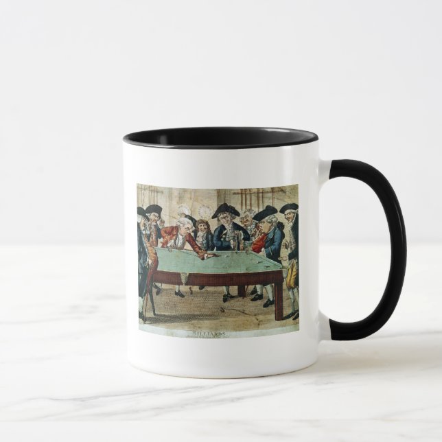 Billiards, 18th century etching by R.Sayer Mug (Right)