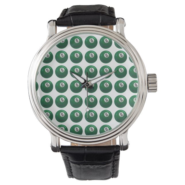 Billiards 6 Ball Pattern Watch (Front)