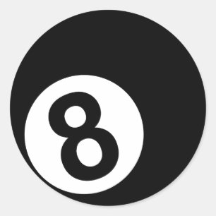 Billiards - 8-Ball Classic Round Sticker