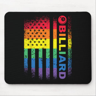 Billiards 8-ball Pool Billiard American Flag - Bil Mouse Mat