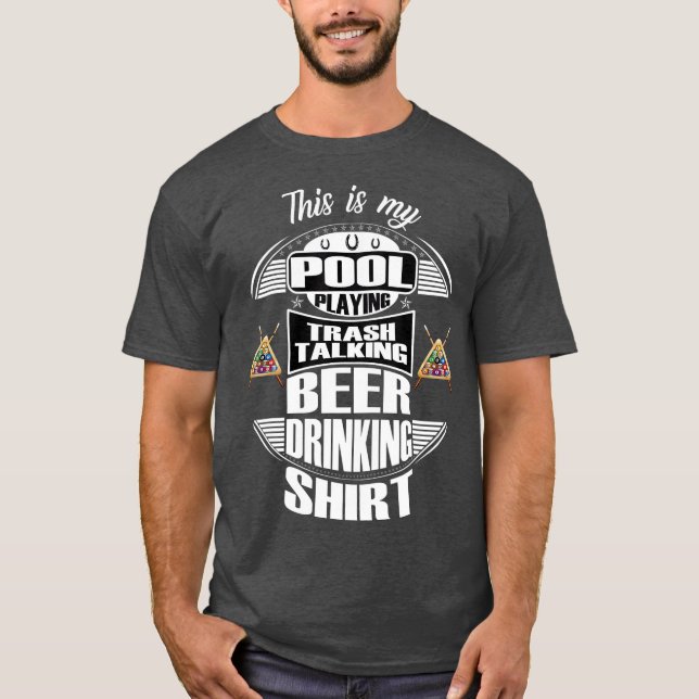 Billiards 8 Ball Pool Player Sarcasm Novelty T-Shirt (Front)