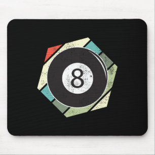 Billiards 8 Ball Retro Love For The Sport Billiard Mouse Mat