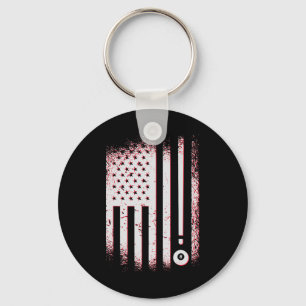 Billiards American Flag Usa Pool Players And Billa Key Ring