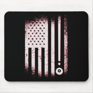 Billiards American Flag Usa Pool Players And Billa Mouse Mat