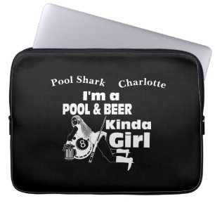 Billiards and Beer Quote With Retro Vibe Laptop Sleeve