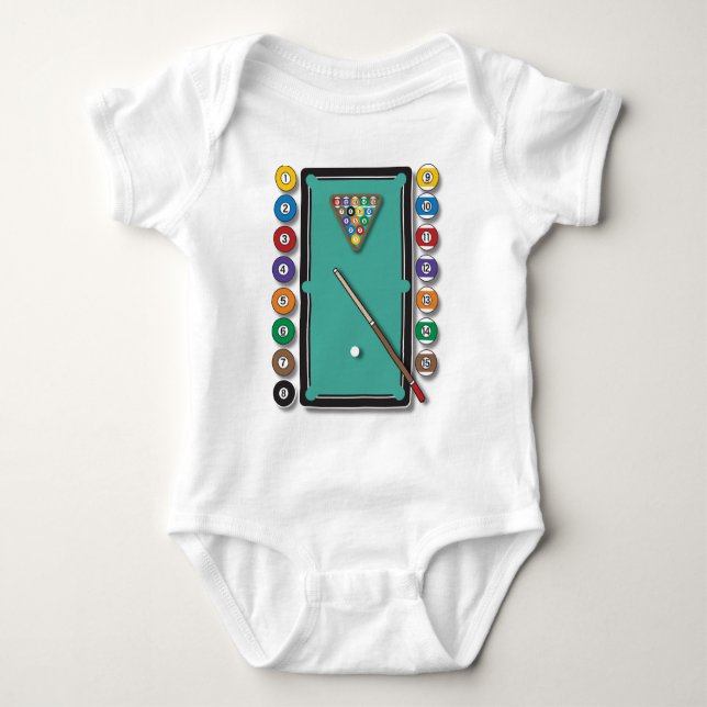 Billiards Baby Bodysuit (Front)