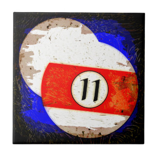 BILLIARDS BALL NUMBER 11 TILE