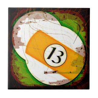 BILLIARDS BALL NUMBER 13 TILE