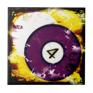 BILLIARDS BALL NUMBER 4 TILE