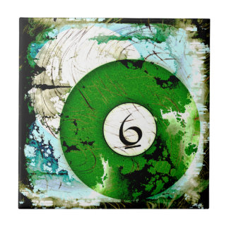BILLIARDS BALL NUMBER 6 TILE