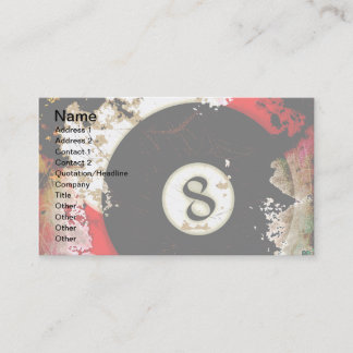 BILLIARDS BALL NUMBER 8 BUSINESS CARD