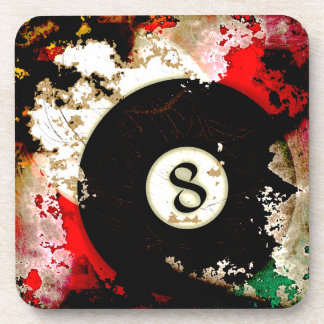 BILLIARDS BALL NUMBER 8 COASTER