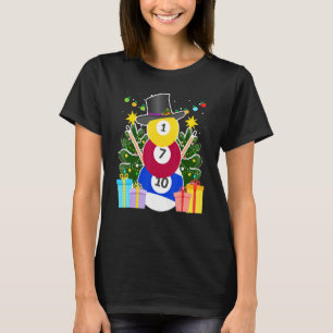 Billiards balls billiards snowman billiards Billia T-Shirt