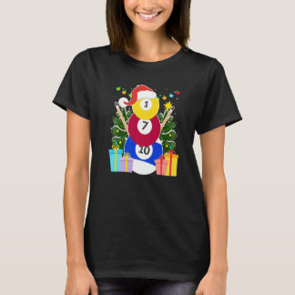 Billiards balls billiards snowman billiards Billia T-Shirt