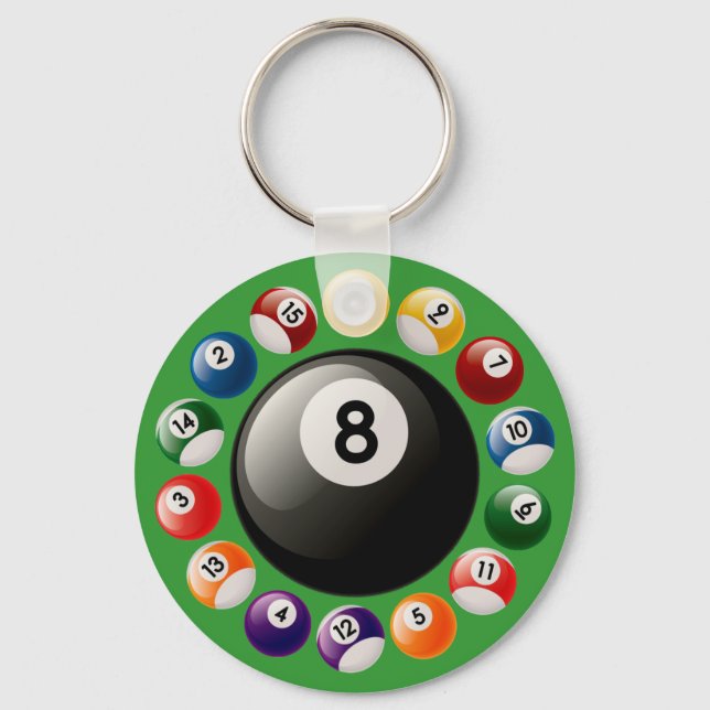 BILLIARDS BALLS KEY RING (Front)