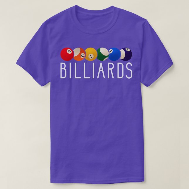 Billiards Balls Pool Player  T-Shirt (Design Front)