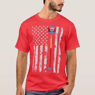 Billiards Balls Pool Stick Chalk Vertical Vintage  T-Shirt