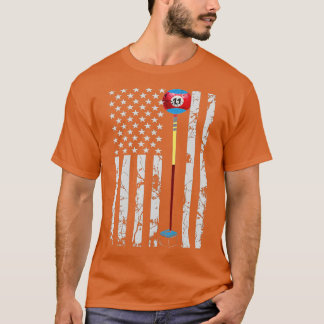 Billiards Balls Pool Stick Chalk Vertical Vintage  T-Shirt