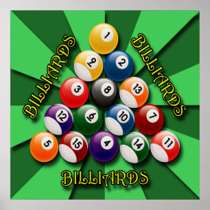 BILLIARDS BALLS POSTER