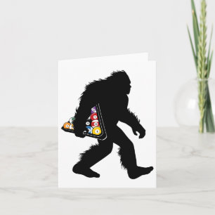 Billiards Bigfoot With Pool Sasquatch Snooker Card