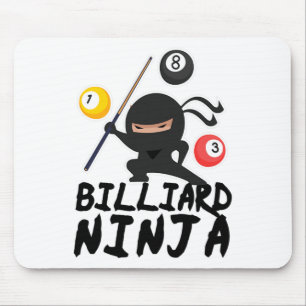 Billiards Billiard Ninja Pool Player 8 Funny Mouse Mat