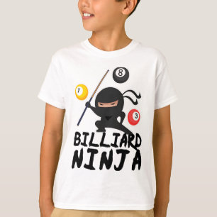 Billiards Billiard Ninja Pool Player 8 Funny T-Shirt