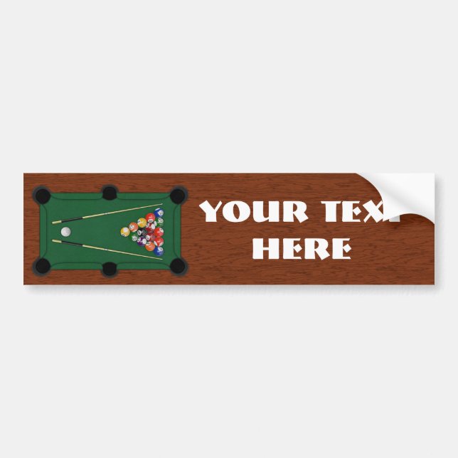 Billiards Bumper Sticker (Front)