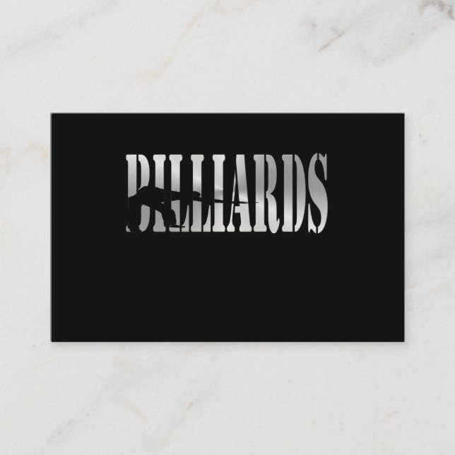Billiards Business Card (Front)