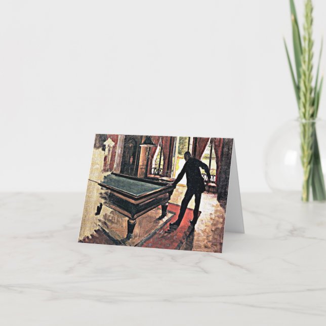 Billiards - Caillebotte, 1876 artwork Card (Front)