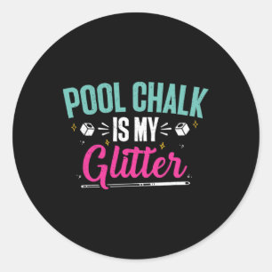 Billiards Chalk Funny Pool Shooter Master Billiard Classic Round Sticker