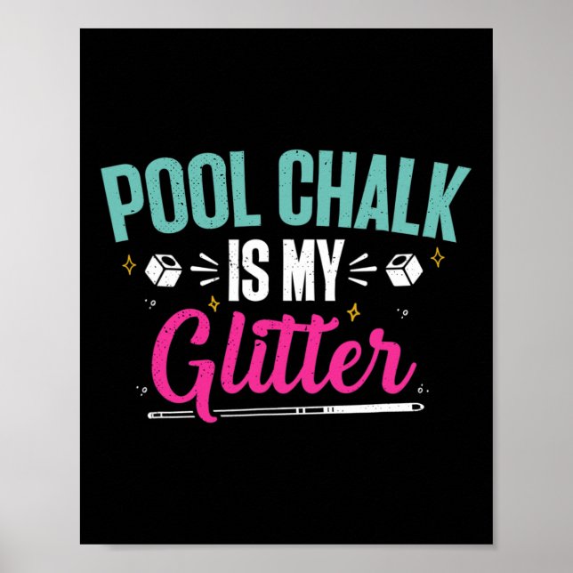 Billiards Chalk Funny Pool Shooter Master Billiard Poster (Front)