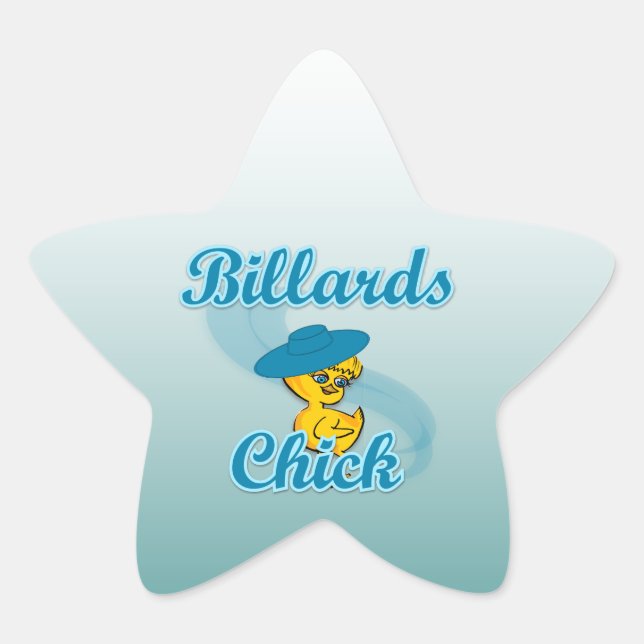 Billiards Chick #3 Star Sticker (Front)