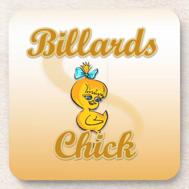 Billiards Chick Coaster (Front)