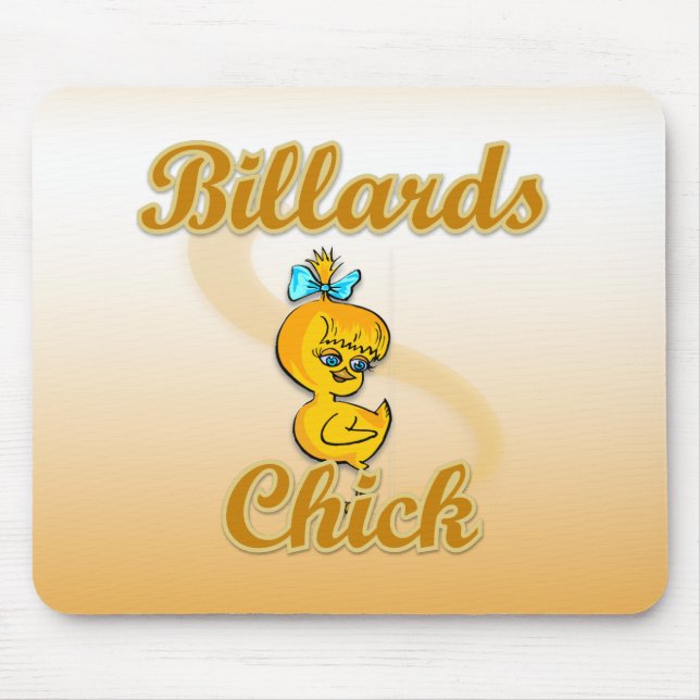 Billiards Chick Mouse Mat (Front)