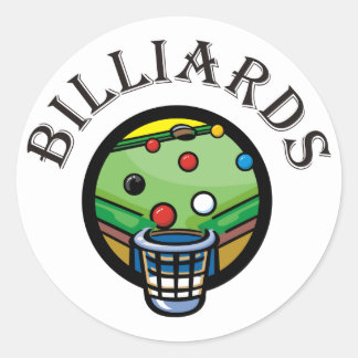 Billiards Classic Round Sticker