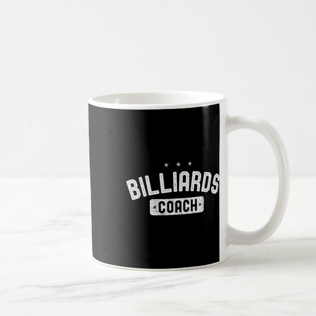 Billiards Coach Vintage Billiards  Coffee Mug (Right)