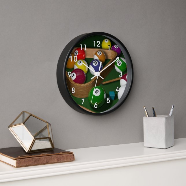 Billiards, colourful design, clock (Office)